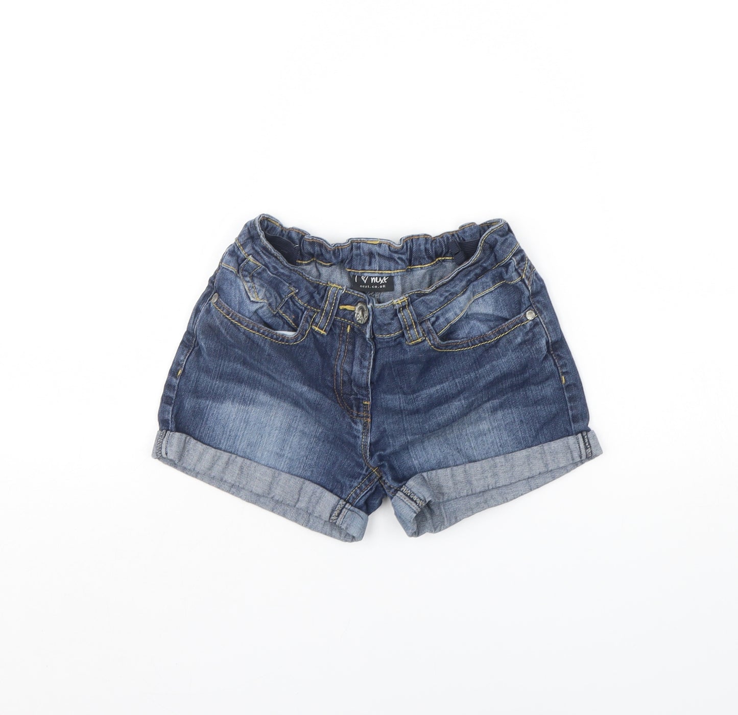 NEXT Girls Blue  Denim Cut-Off Shorts Size 8 Years