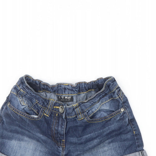 NEXT Girls Blue  Denim Cut-Off Shorts Size 8 Years
