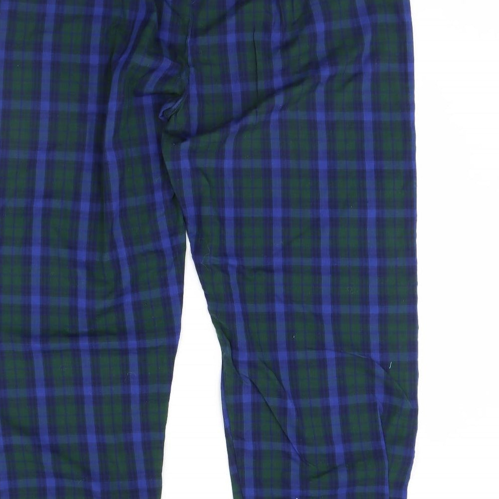 George Mens Blue Check   Pyjama Pants Size L