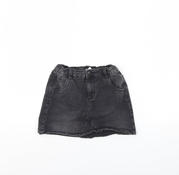 Miss evie Girls Black  Denim Mini Skirt Size 8 Years
