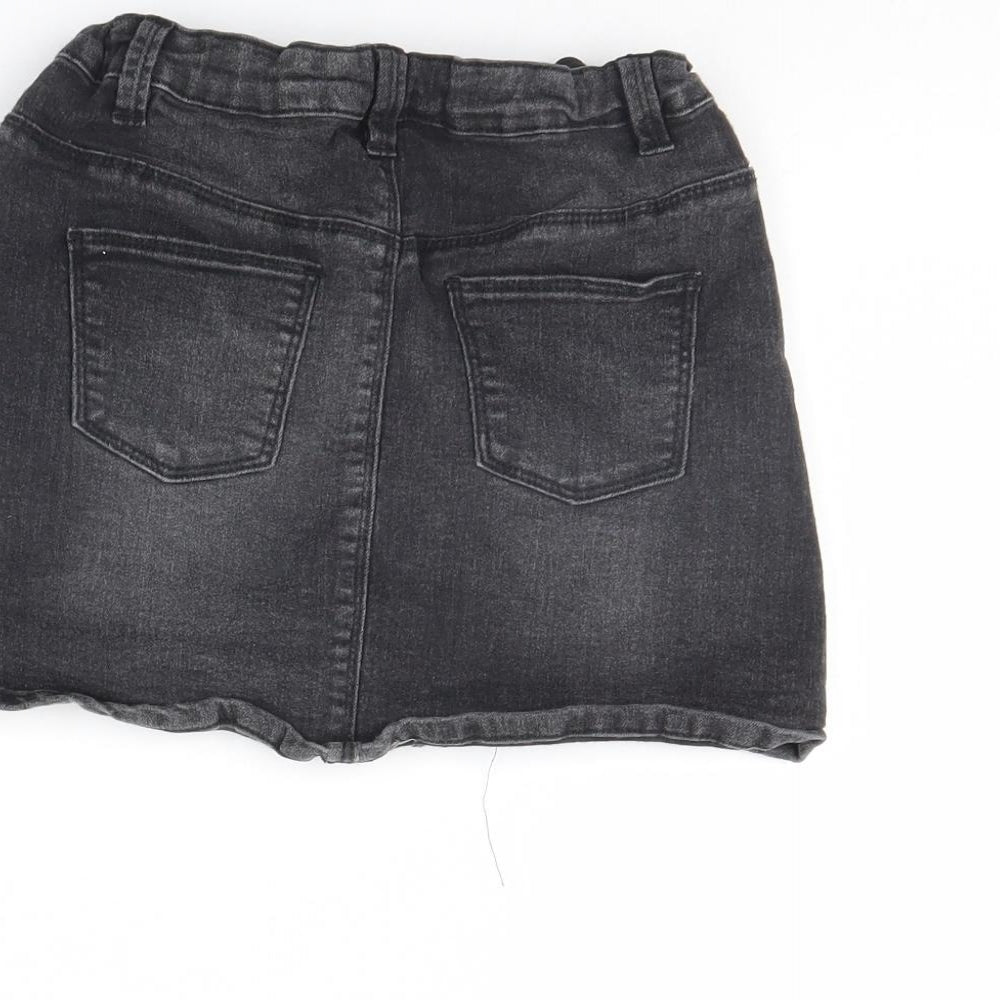 Miss evie Girls Black  Denim Mini Skirt Size 8 Years