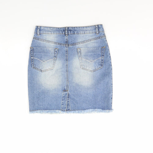 F&F Womens Blue  Denim Mini Skirt Size 6