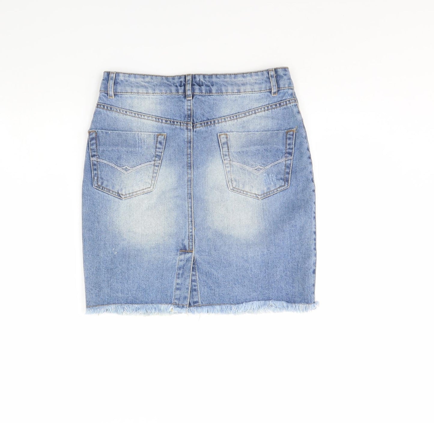 F&F Womens Blue  Denim Mini Skirt Size 6