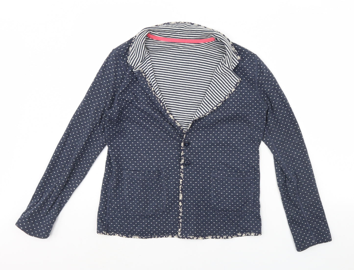 White Stuff Womens Blue Polka Dot  Jacket  Size 12