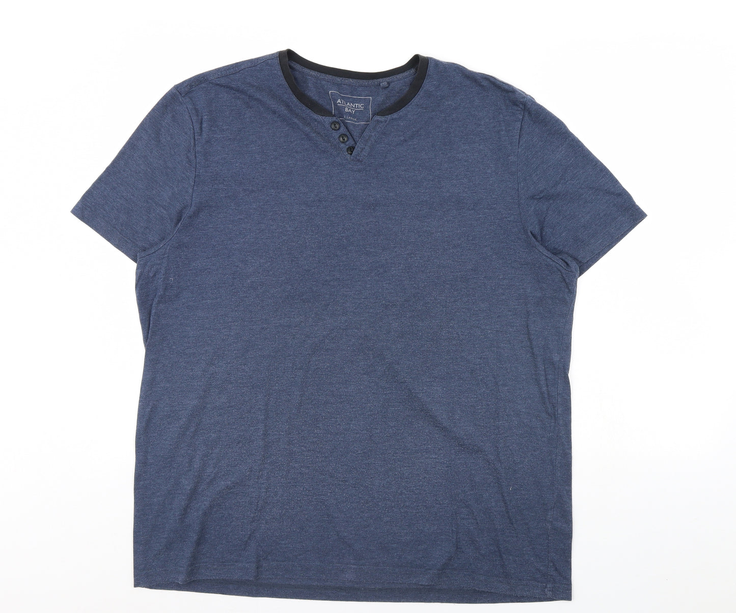 Atlantic Bay Mens Blue    T-Shirt Size XL