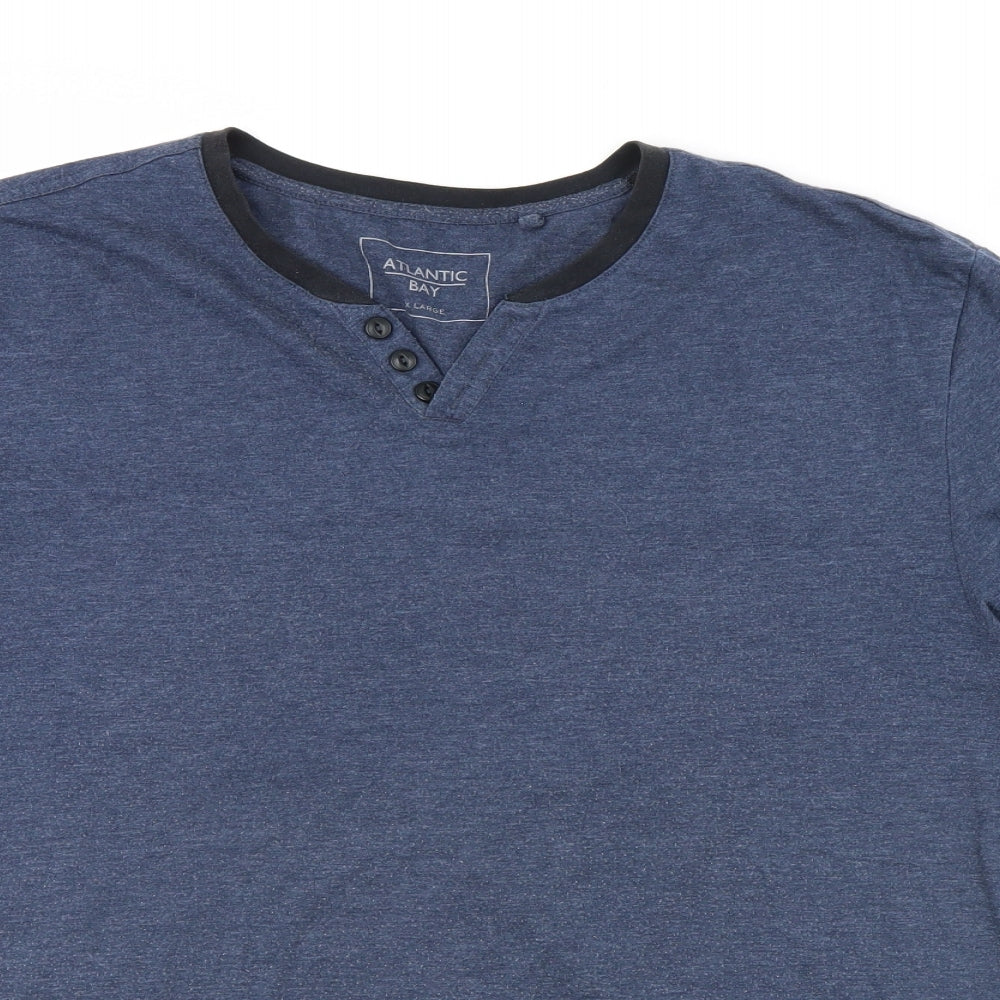 Atlantic Bay Mens Blue    T-Shirt Size XL