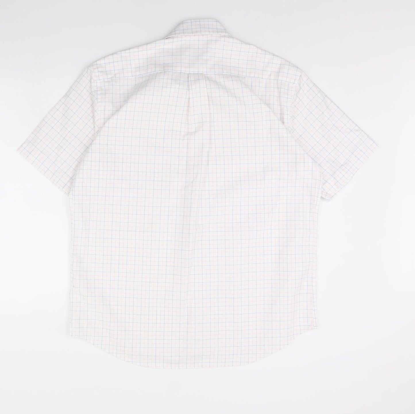 M&S Mens White Check   Dress Shirt Size 16