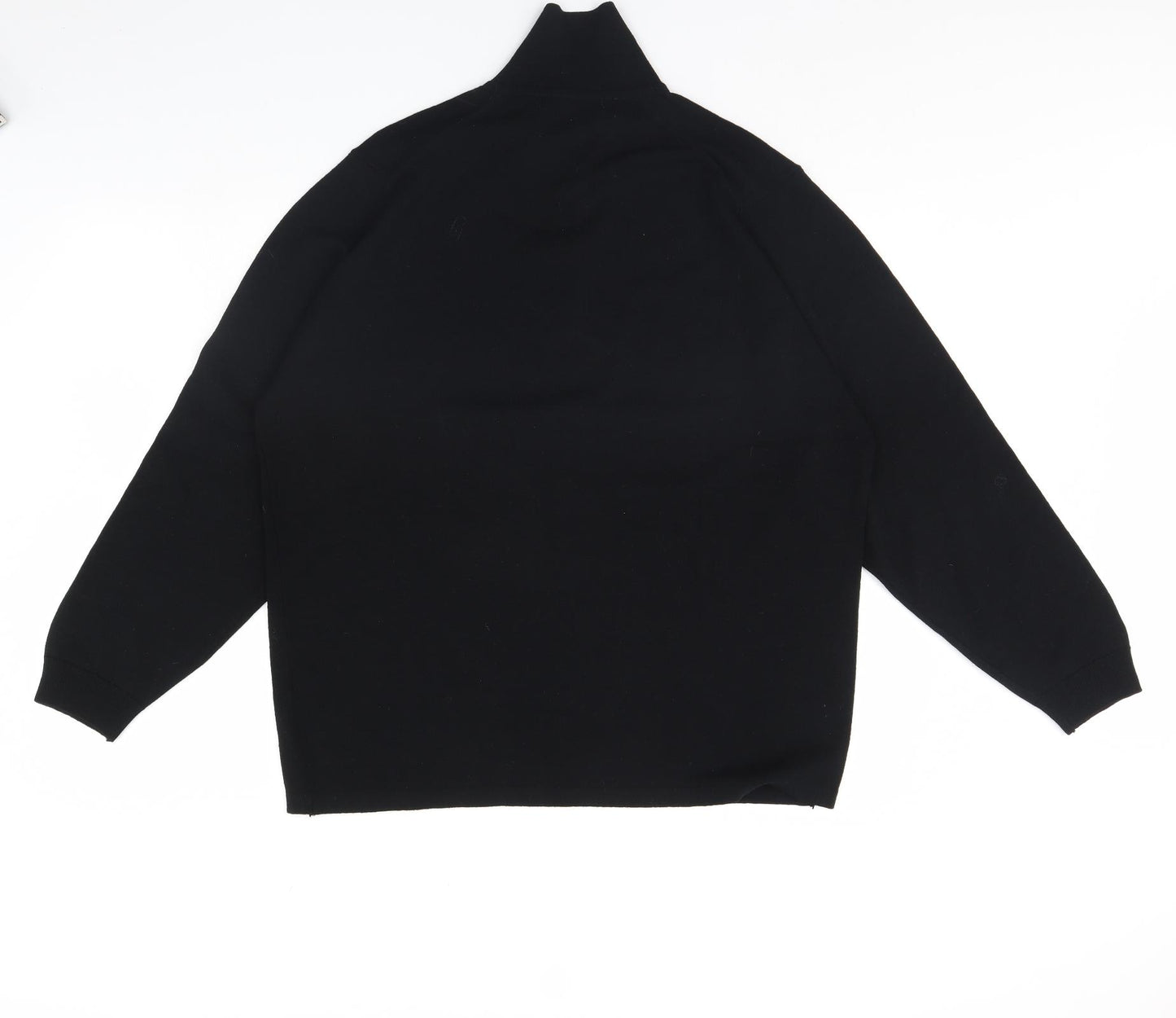 M&S Mens Black   Henley Jumper Size L