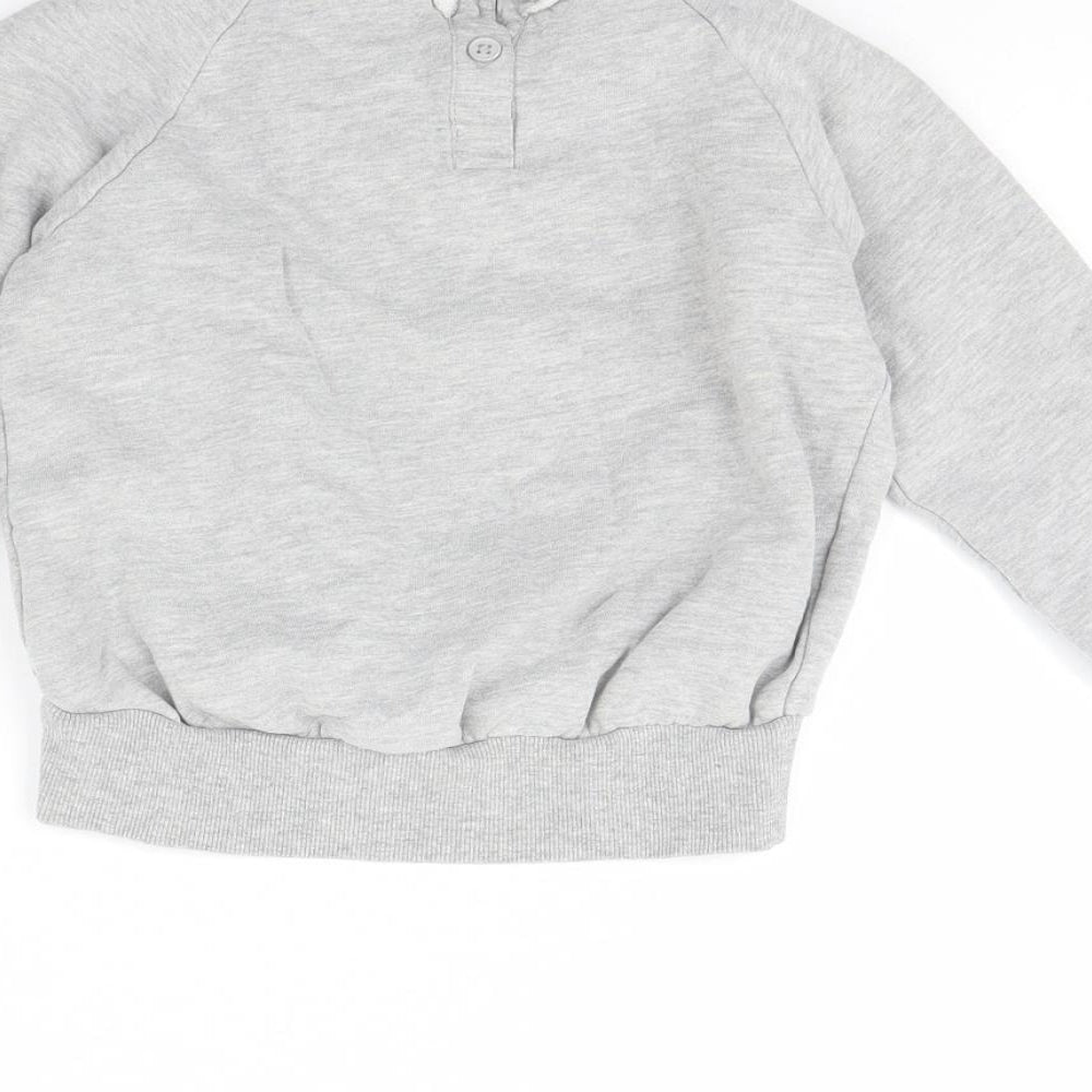 Preworn Girls Grey   Pullover Jumper Size 4 Years  - Barbie