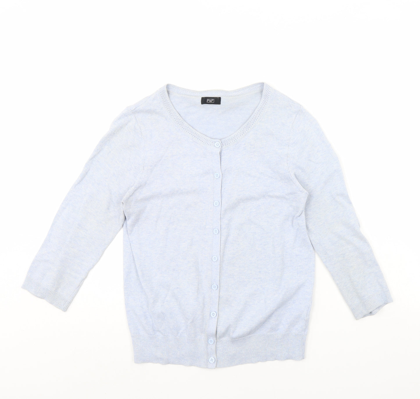 F&F Womens Blue   Cardigan Jumper Size 10
