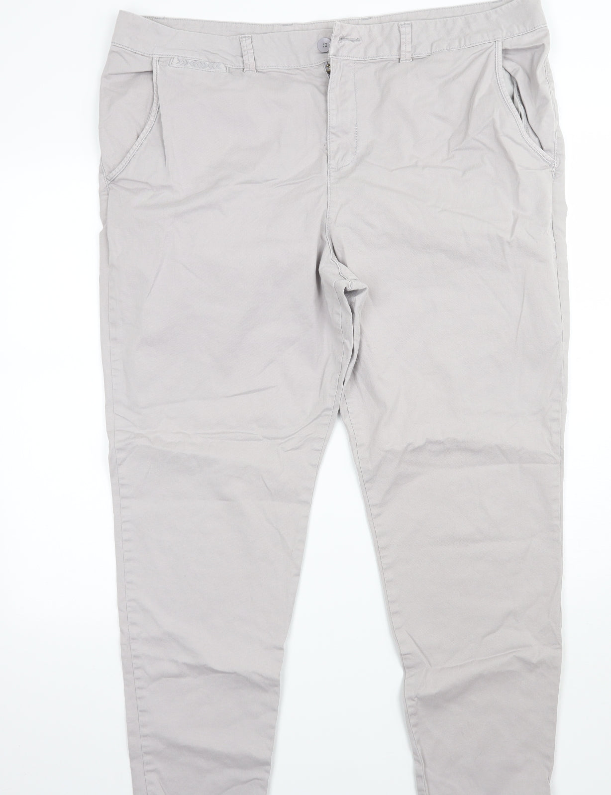 TU Womens Grey   Chino Trousers Size 20 L28 in