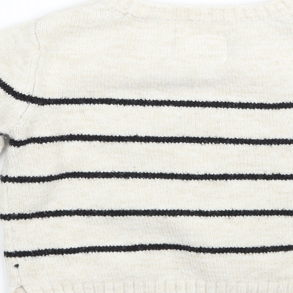 F&F Girls Beige Striped  Pullover Jumper Size 2-3 Years