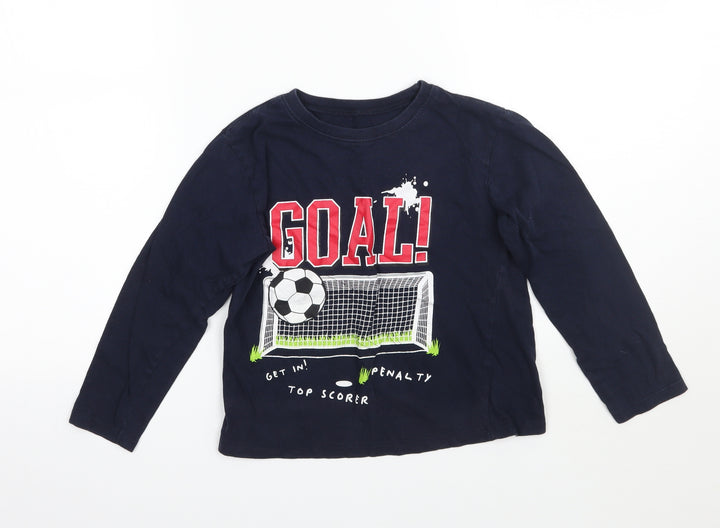 Preworn Boys Blue   Basic T-Shirt Size 7-8 Years