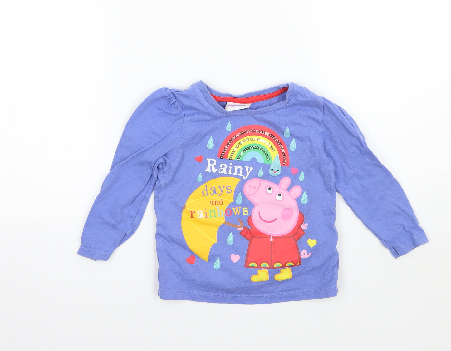 TU Girls Purple   Basic T-Shirt Size 2 Years