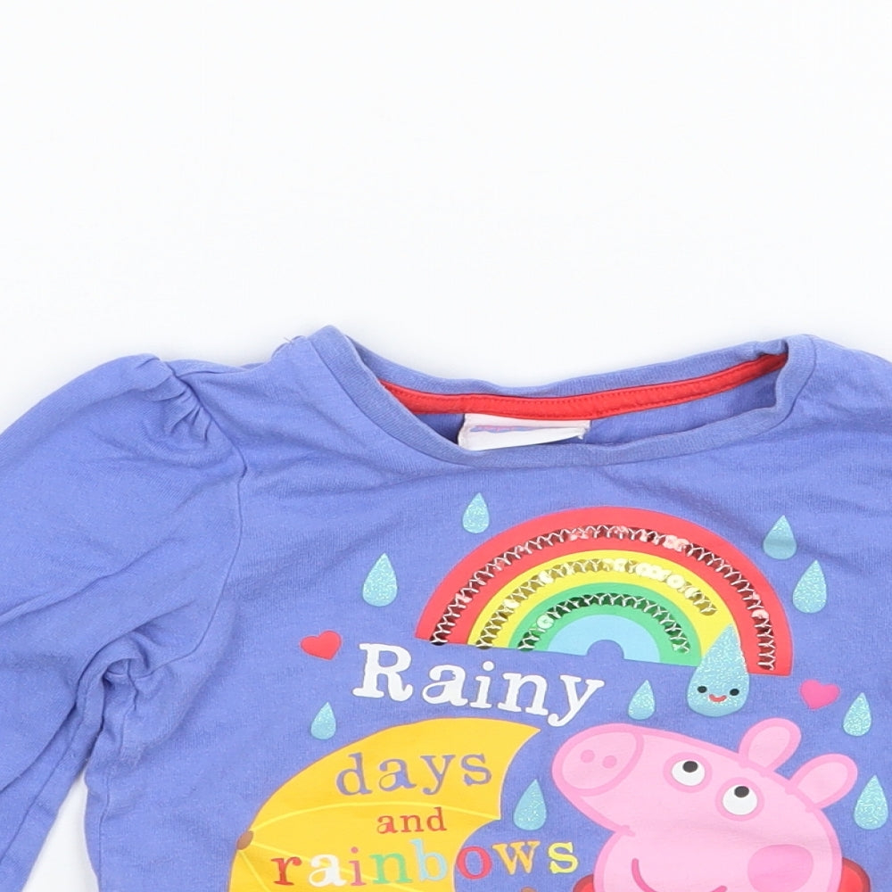 TU Girls Purple   Basic T-Shirt Size 2 Years