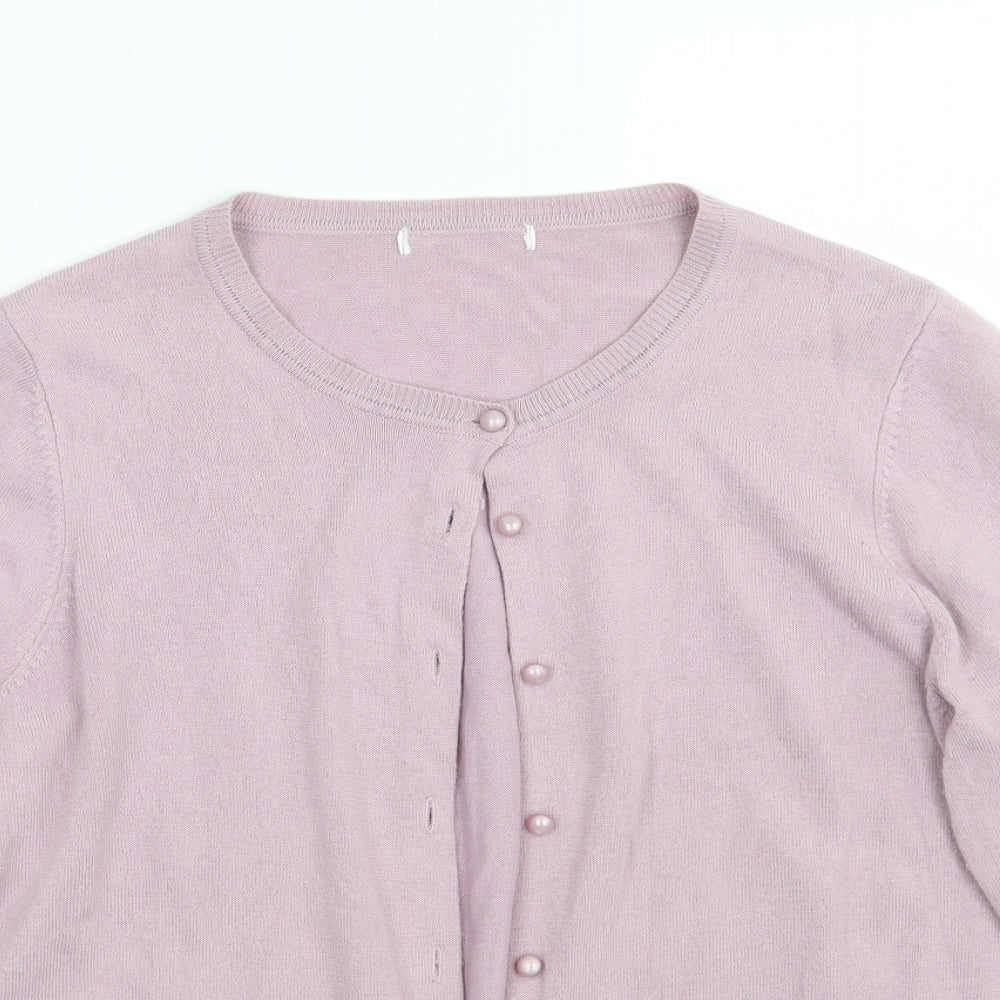 Marks and Spencer Womens Purple   Cardigan Jumper Size 16
