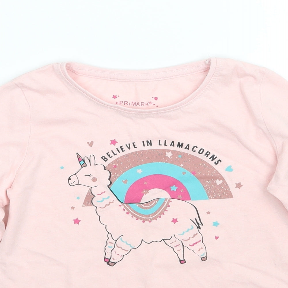 Primark Girls Pink   Basic T-Shirt Size 7-8 Years