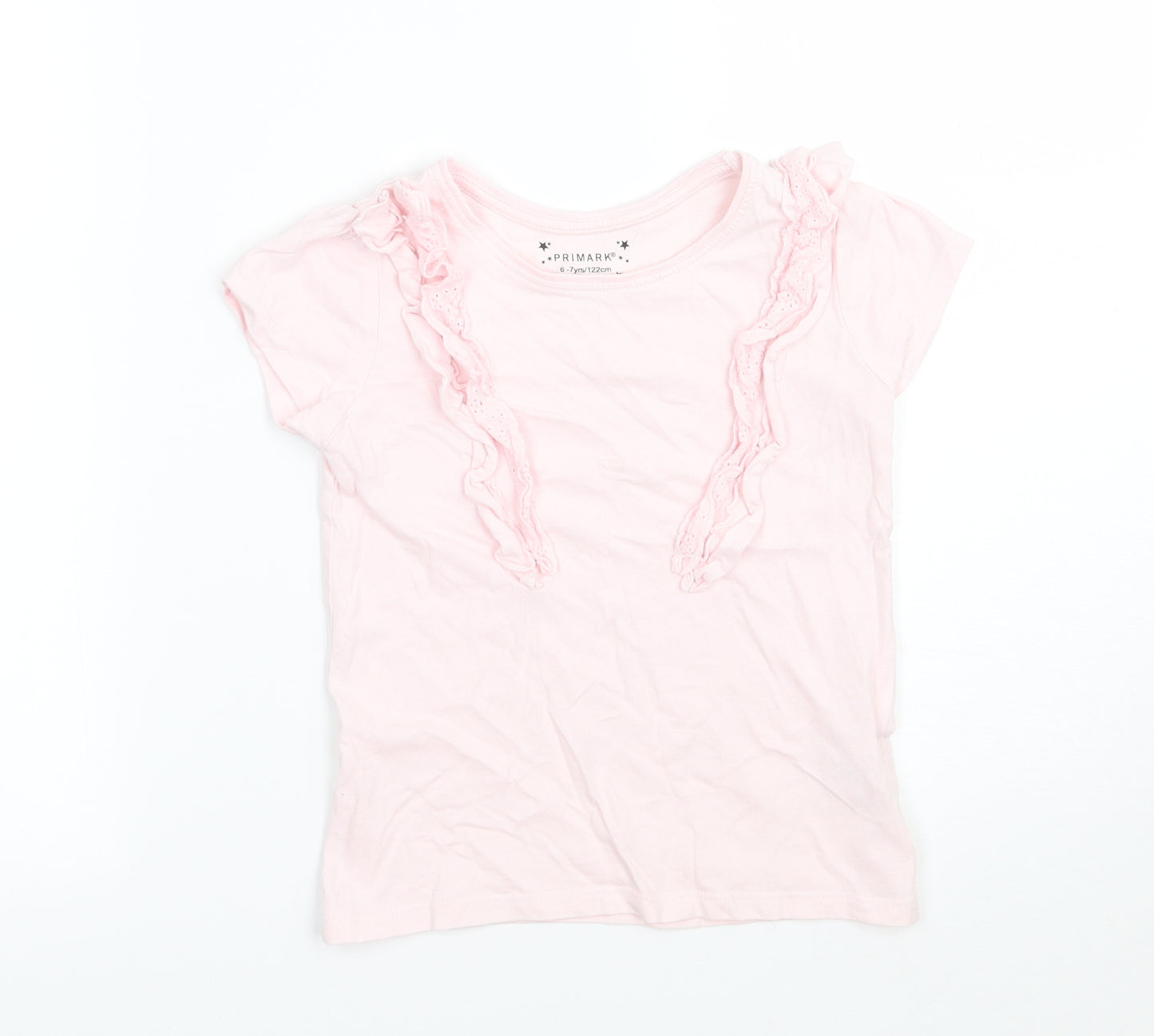 Priark Girls Pink   Basic T-Shirt Size 6-7 Years