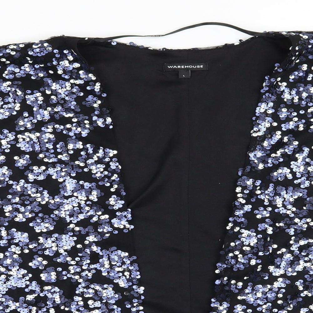 Warehouse Womens Black   Cardigan Jumper Size L
