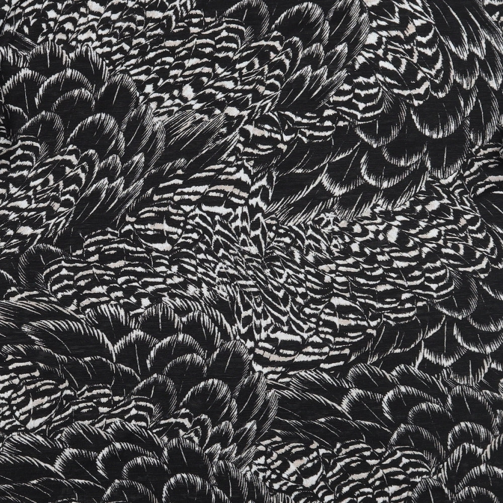 Walis Womens Black Floral  Basic Blouse Size XL
