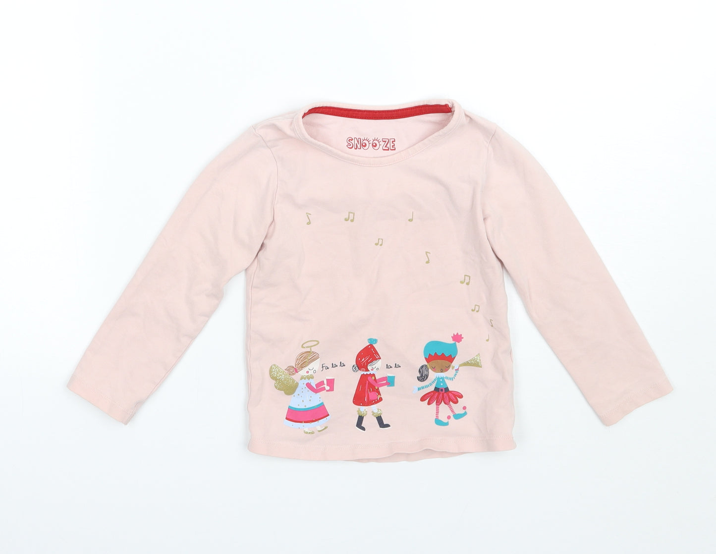 Marks and Spencer Girls Pink   Basic T-Shirt Size 2-3 Years
