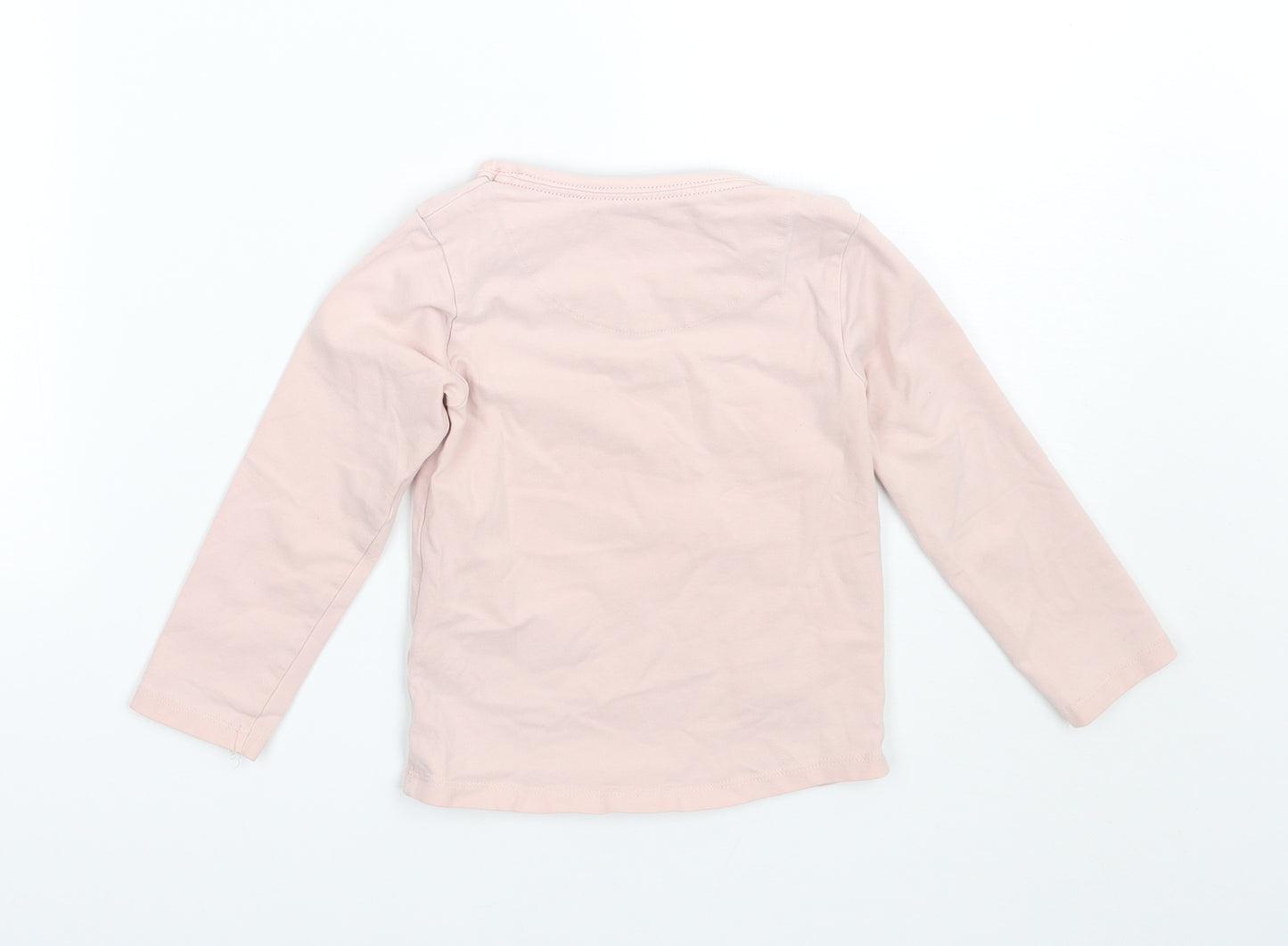 Marks and Spencer Girls Pink   Basic T-Shirt Size 2-3 Years