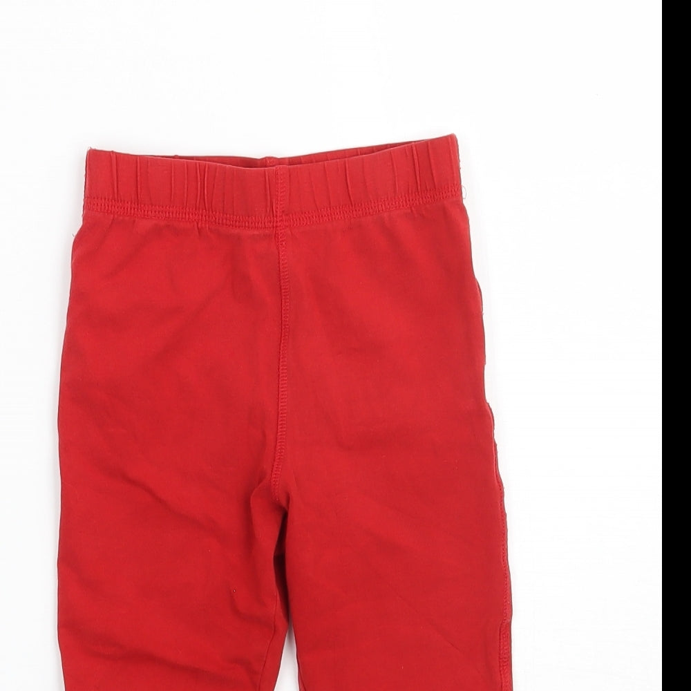 Marks and Spencer Girls Red   Jegging Trousers Size 2-3 Years