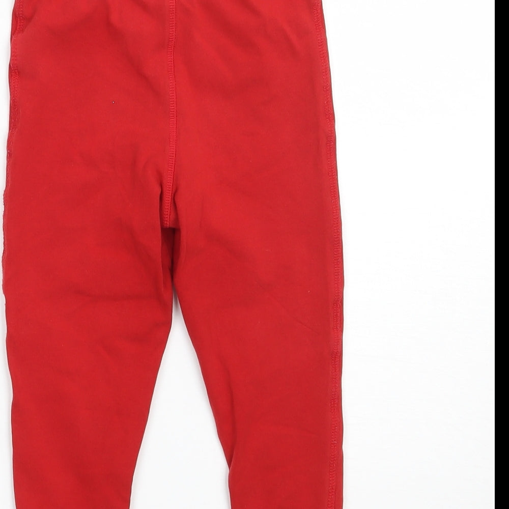 Marks and Spencer Girls Red   Jegging Trousers Size 2-3 Years