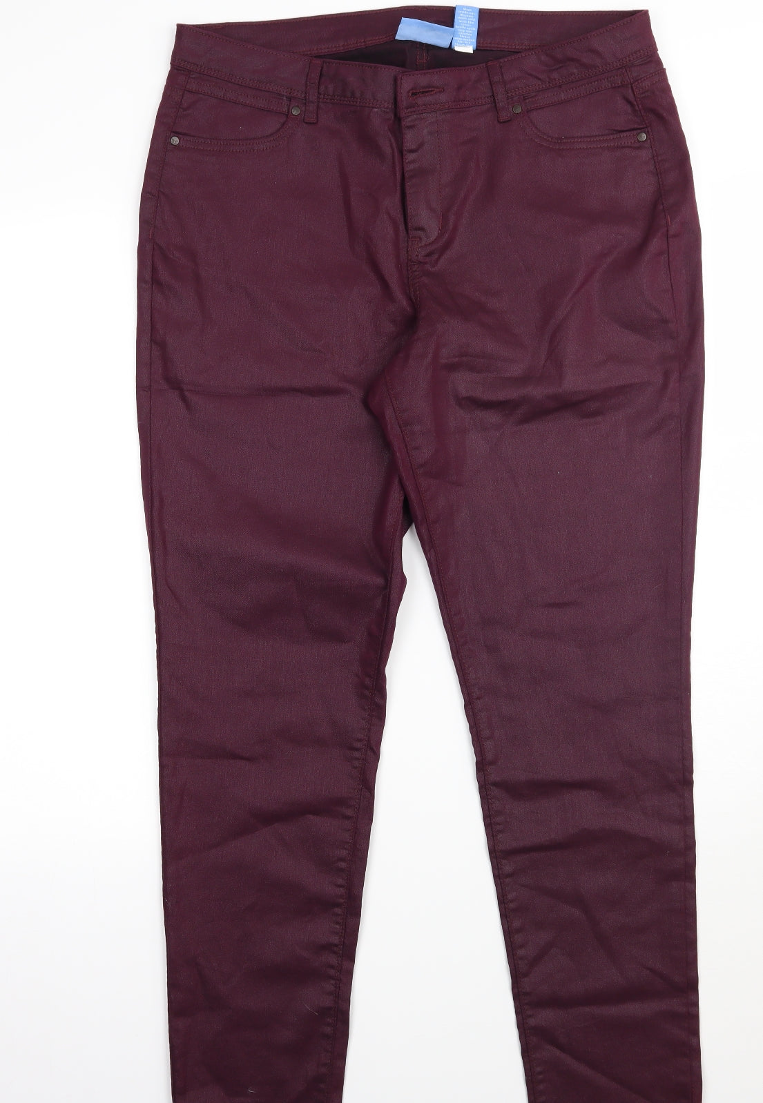 Simply Vera by Vera Wang Womens Purple   Skinny Jeans Size 12 L29 in