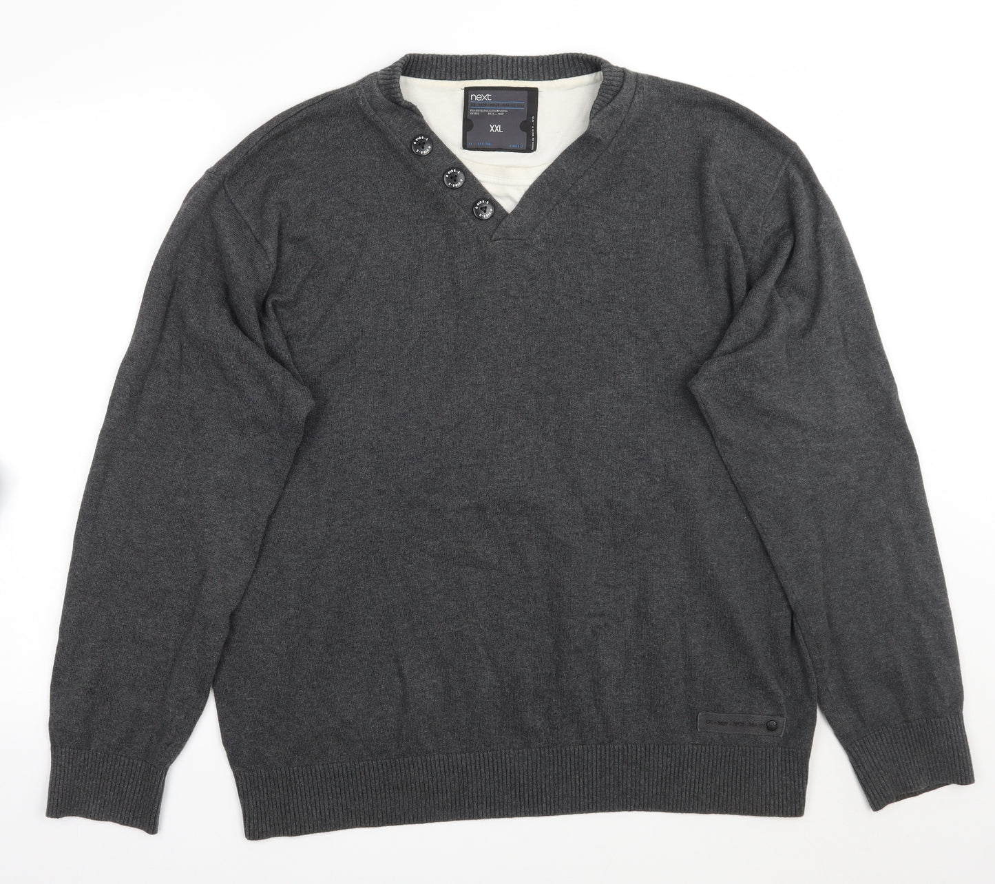 NEXT Mens Grey   Pullover Jumper Size 2XL