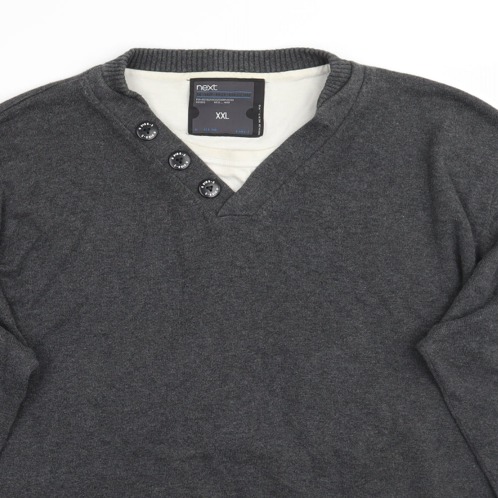 NEXT Mens Grey   Pullover Jumper Size 2XL