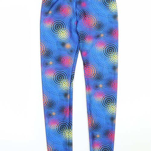Preworn Womens Blue Geometric  Capri Leggings Size XS L24 in - size 2