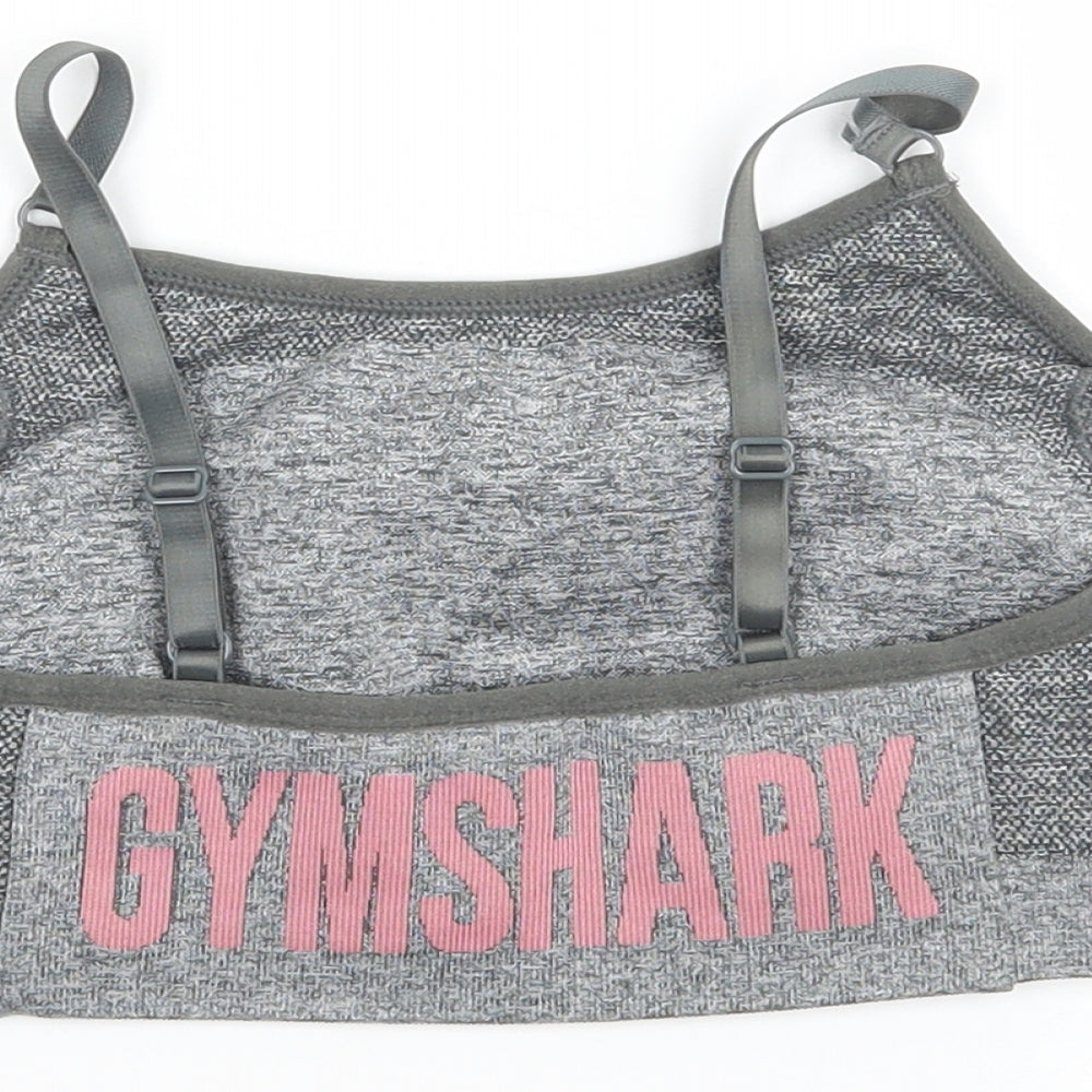 Gym shark Womens Grey   Basic T-Shirt Size S