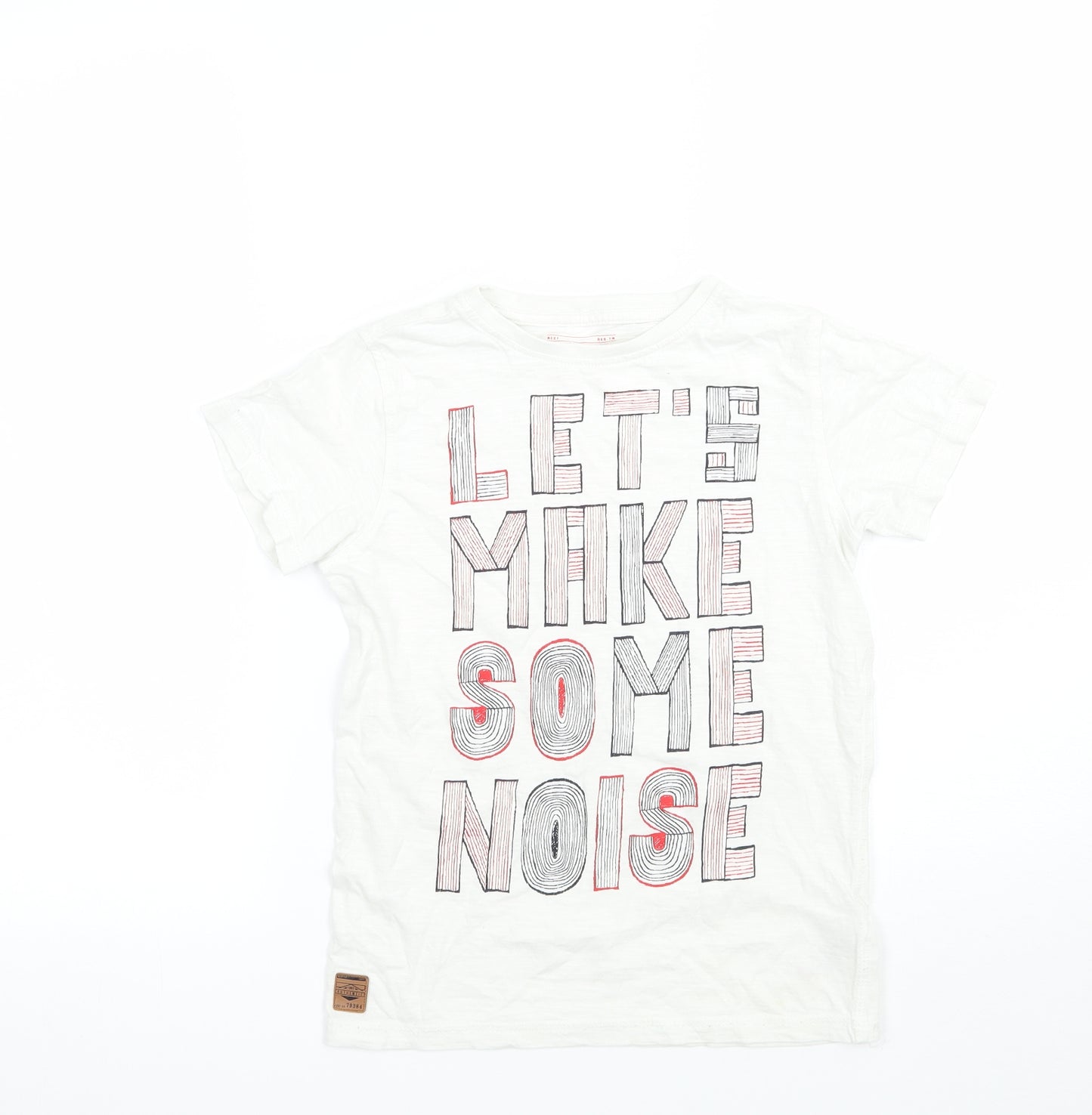 NEXT Girls White   Basic T-Shirt Size 7 Years