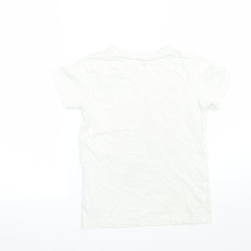 NEXT Girls White   Basic T-Shirt Size 7 Years