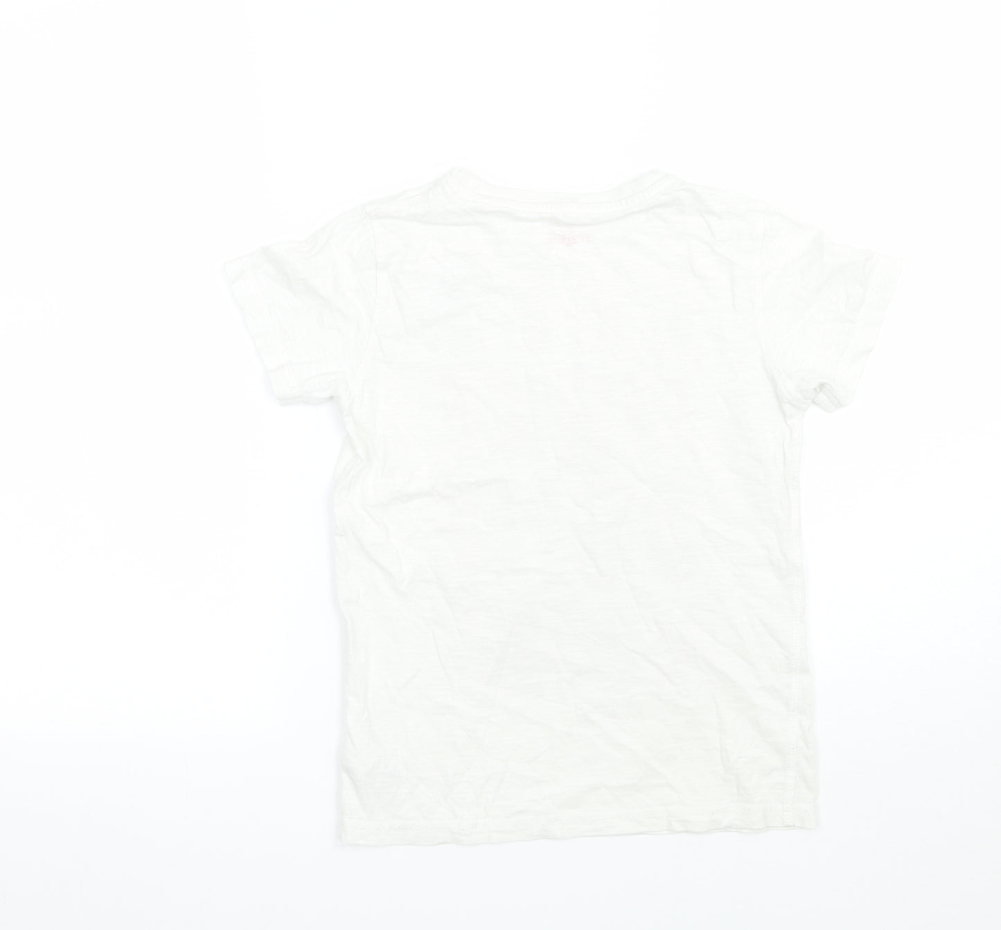 NEXT Girls White   Basic T-Shirt Size 7 Years