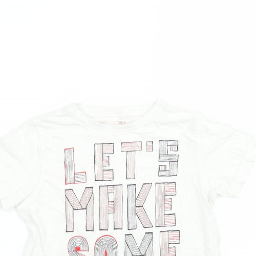 NEXT Girls White   Basic T-Shirt Size 7 Years