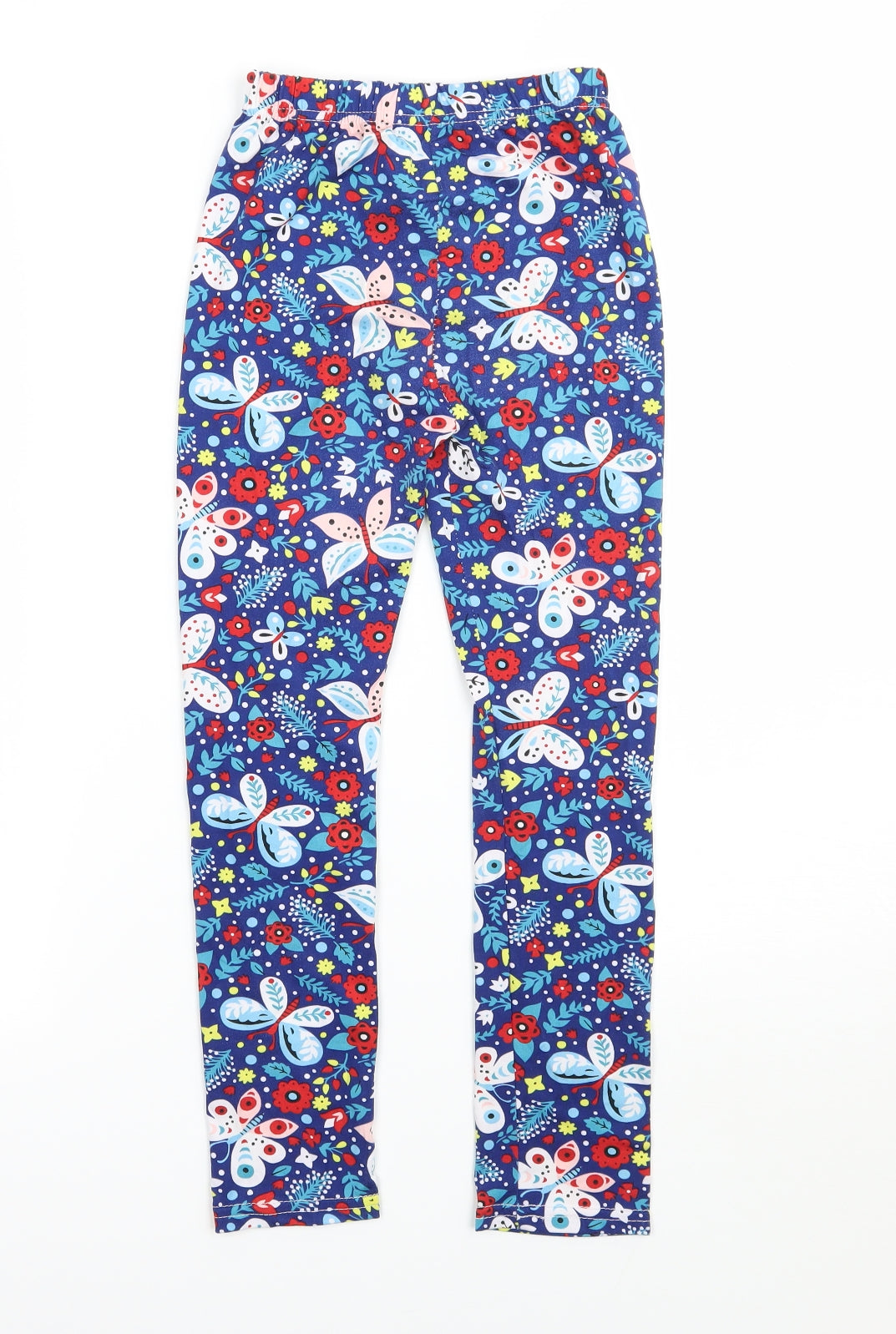 Sheecute Girls Blue Floral  Jegging Trousers Size 6 Years