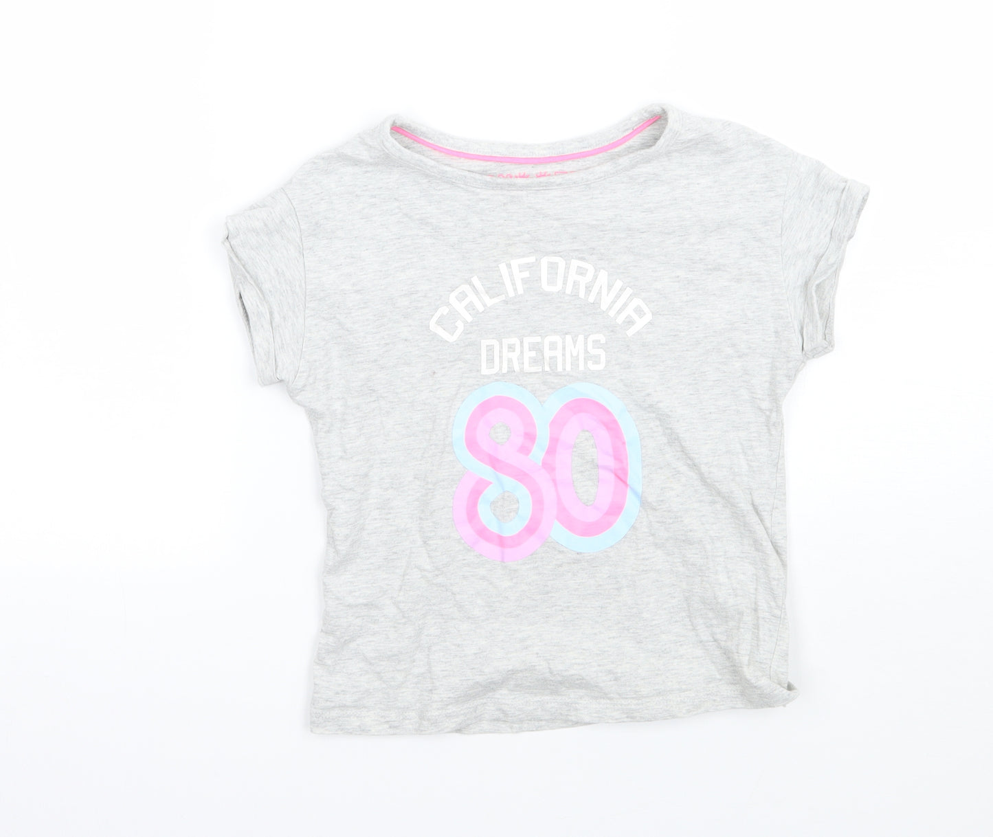 Marks and Spencer Girls Grey   Basic T-Shirt Size 5-6 Years