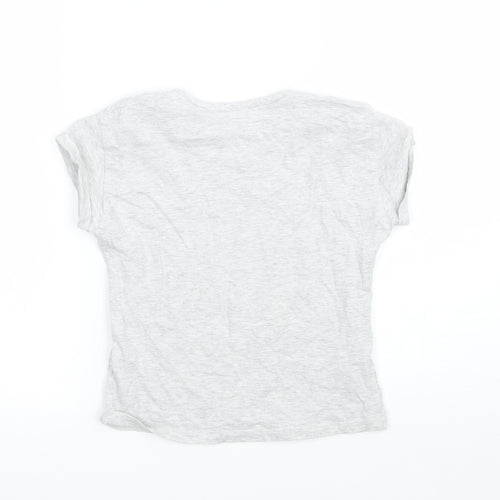Marks and Spencer Girls Grey   Basic T-Shirt Size 5-6 Years