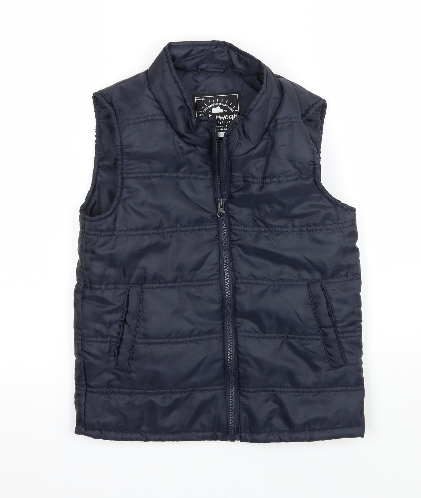 George Boys Blue   Gilet Coat Size 7-8 Years