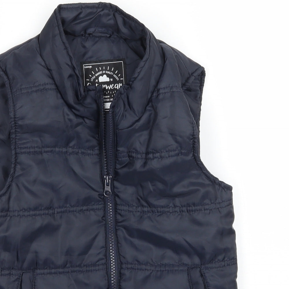 George Boys Blue   Gilet Coat Size 7-8 Years