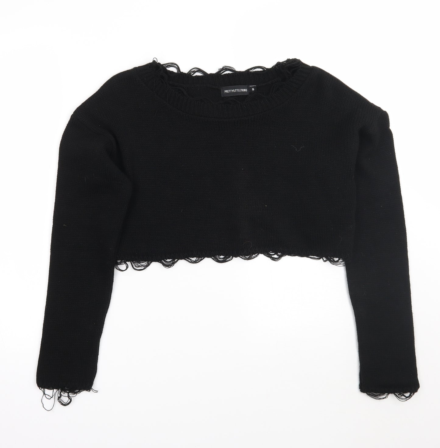 PRETTYLITTLETHING Womens Black   Pullover Jumper Size S