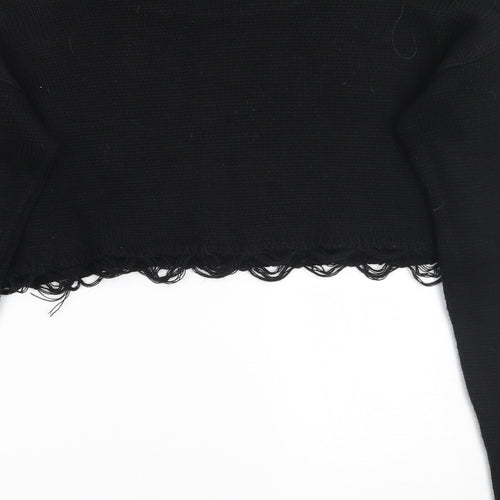 PRETTYLITTLETHING Womens Black   Pullover Jumper Size S