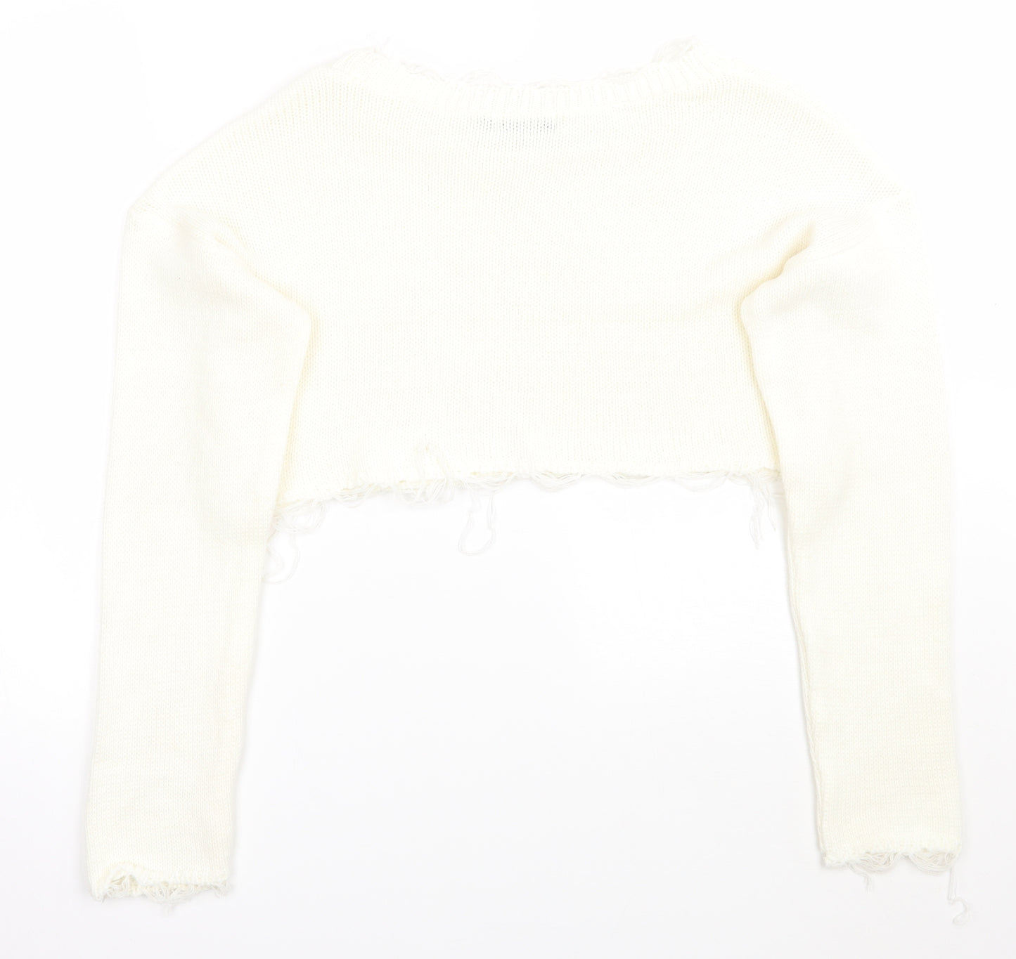 PRETTYLITTLETHING Womens White   Pullover Jumper Size S