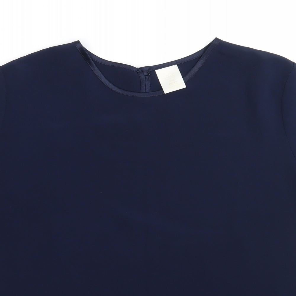 Sara Neal Womens Blue   Basic Blouse Size 12