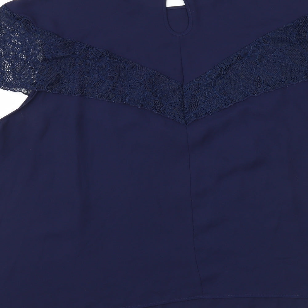 CAPSULE Womens Blue   Basic Blouse Size 26