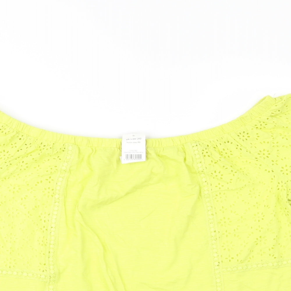 George Womens Yellow   Basic Blouse Size 20