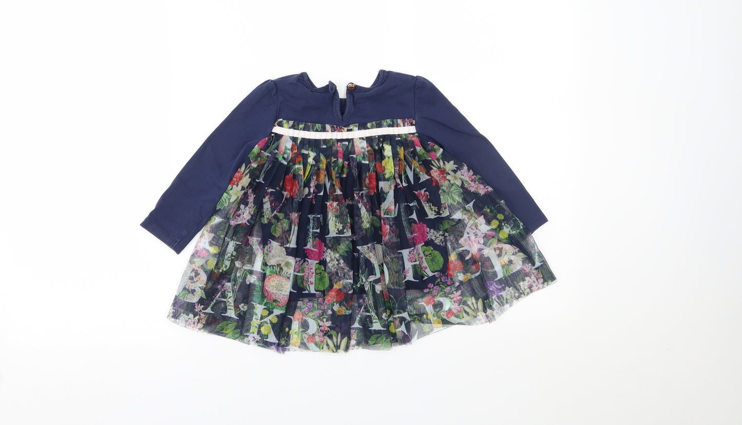Ted Baker Baby Multicoloured Floral  Fit & Flare  Size 18-24 Months