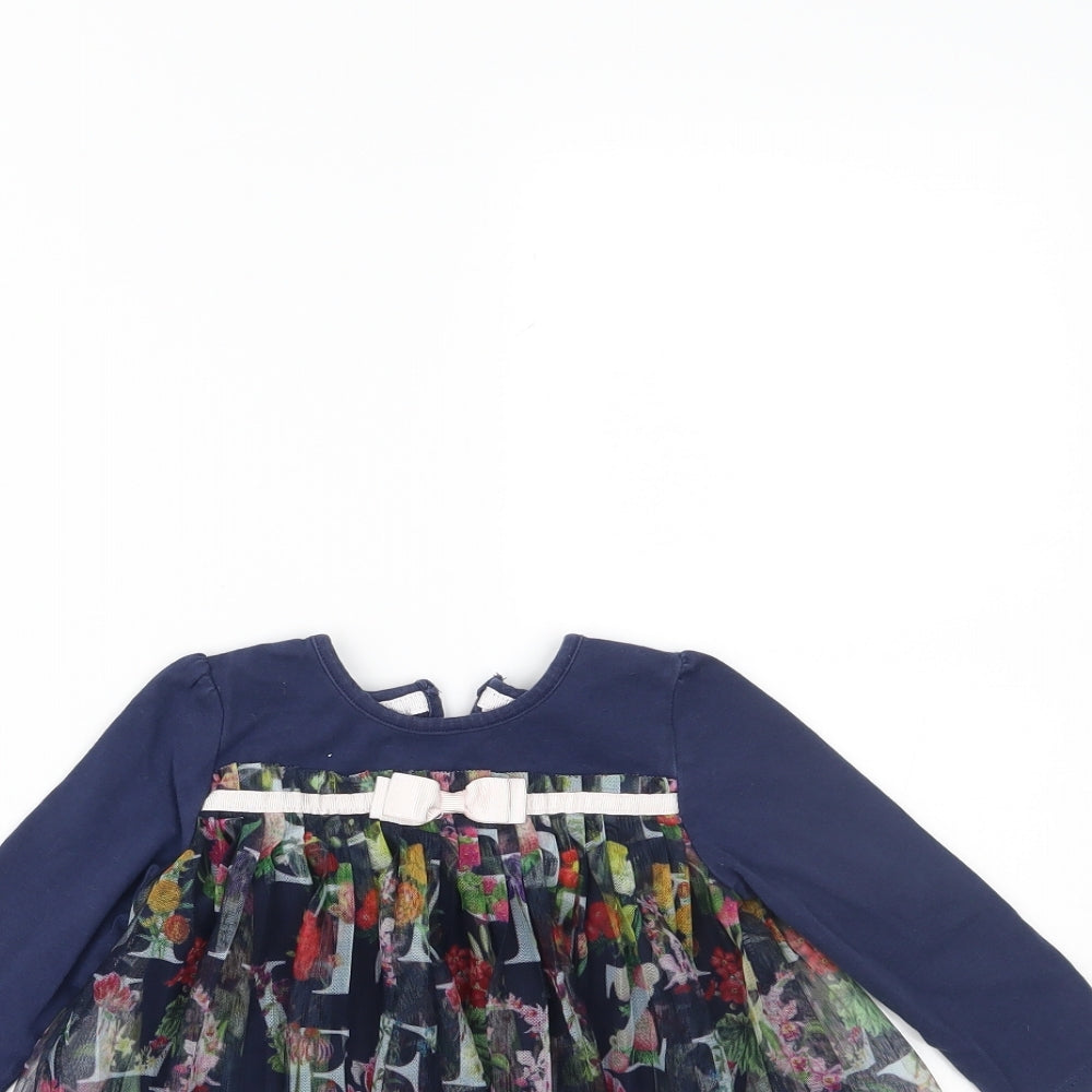 Ted Baker Baby Multicoloured Floral  Fit & Flare  Size 18-24 Months